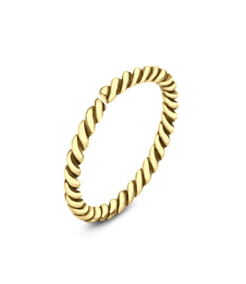 Gold Plated Twisted Style Silver Nose Ring NSKR-66-GP